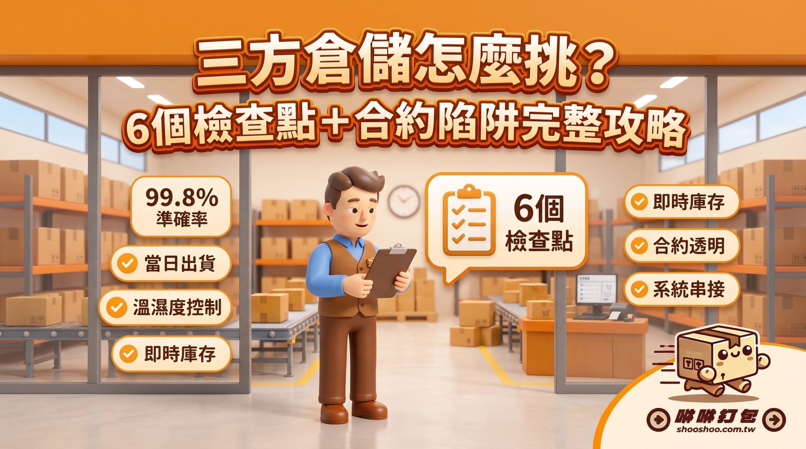 三方倉儲怎麼選，3PL挑選檢查清單，電商賣家倉儲選擇指南
