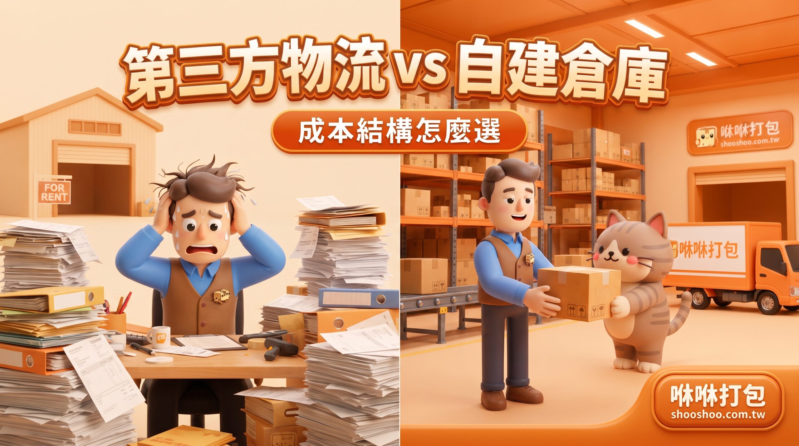 第三方物流是什麼 跟自建倉庫差在哪 成本比較 咻咻打包