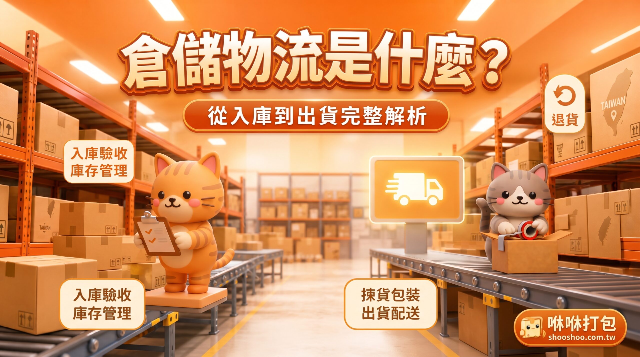 倉儲物流是什麼 電商賣家入庫出貨退貨完整流程 咻咻打包