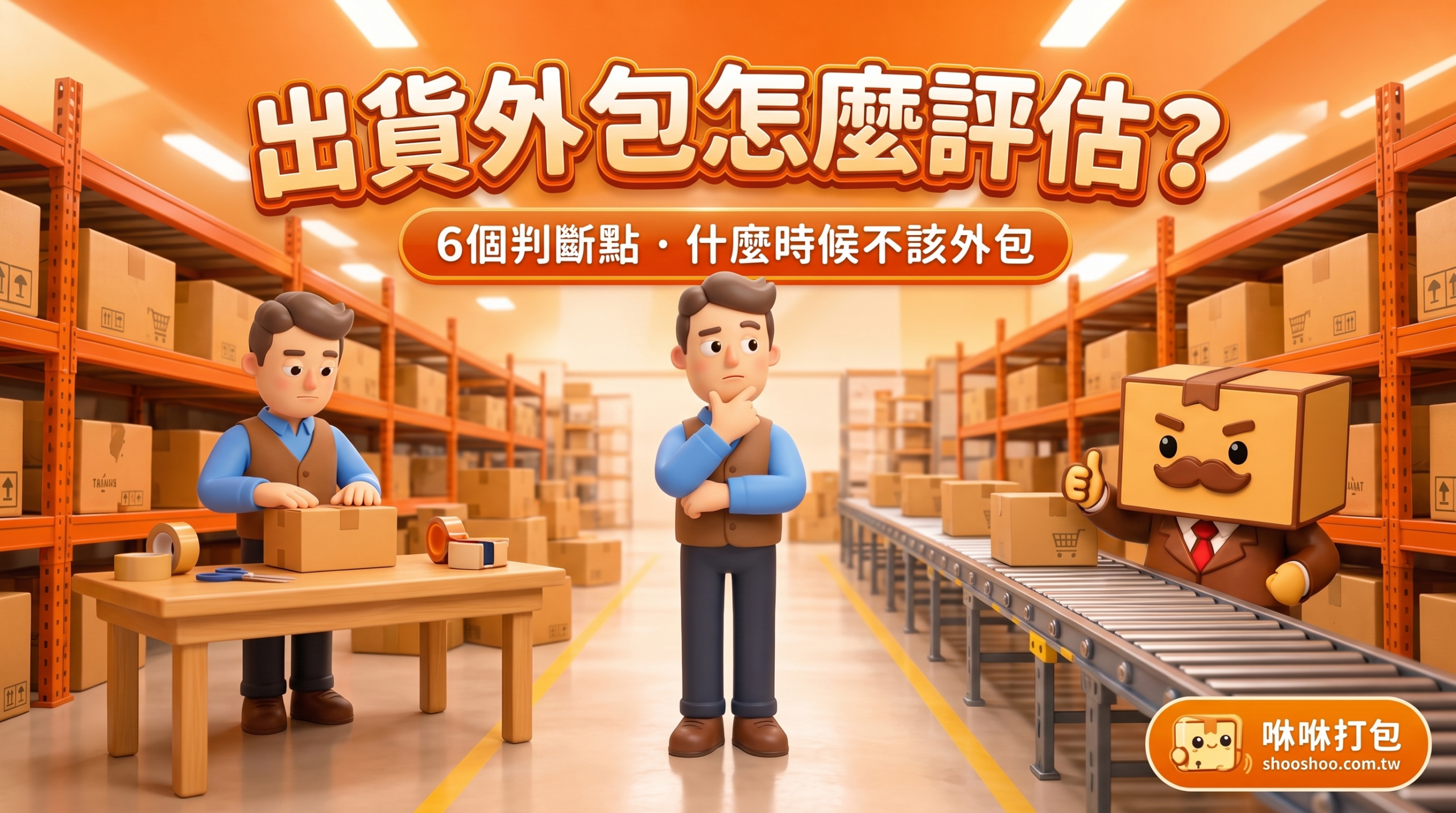 出貨外包怎麼評估 6個判斷點 什麼時候不該外包 咻咻打包